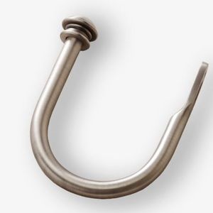 POTTERY BARN Pewter Curtain Holdback - New Box Set Of 2